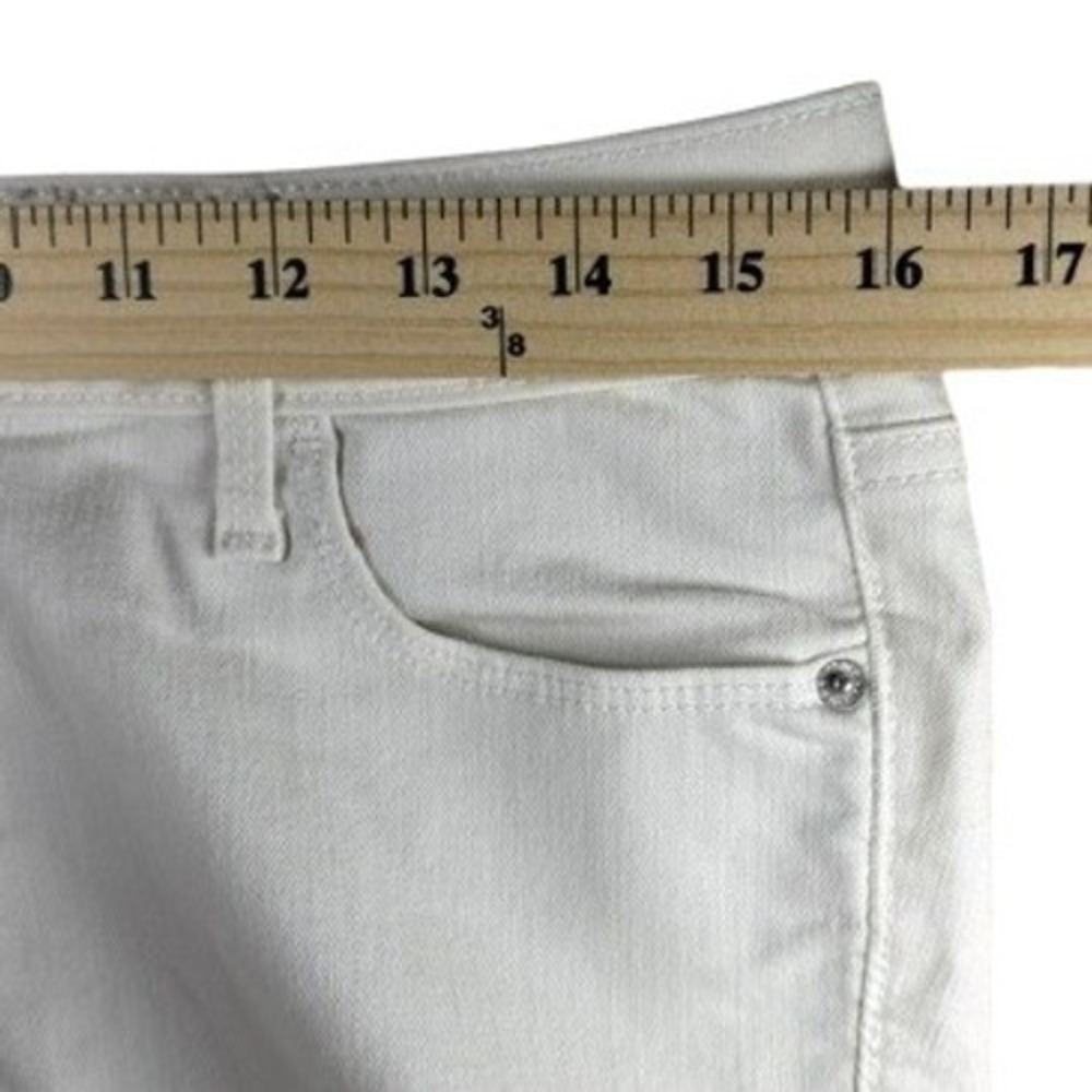 Old Navy Rockstar Skinny Jeans Women 10 Long White Mid-Rise Stretch Denim - Picture 6 of 8